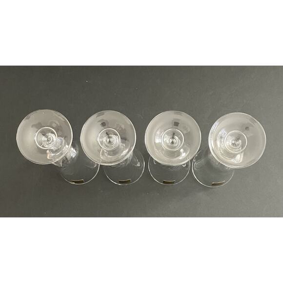 luminarc Verrerie D’Arques France Clear Fluted Champagne Glasses 6 3/8” Set of 4 - Picture 3 of 8